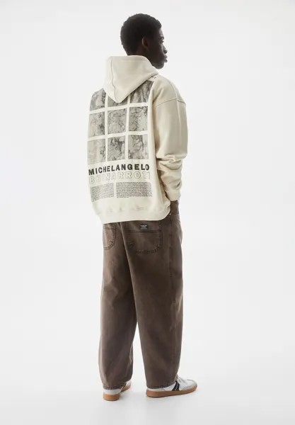 Толстовка The Met Michelangelo PULL&BEAR, бежевый