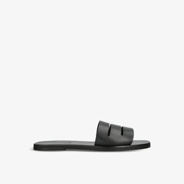 Сандалии из кожи с вырезами на ремешках Thiseas Ancient Greek Sandals, черный