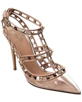 Женские кожаные туфли Valentino Rockstud Caged 100