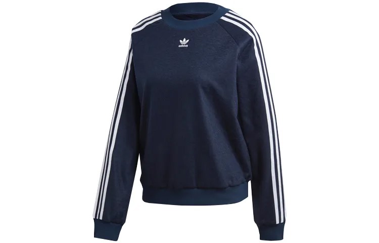 Свитшот с трилистником, женский, студенческий, военно-морской Adidas Originals