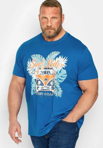 Футболка с принтом SURF RIDER PRINT BadRhino, цвет blue