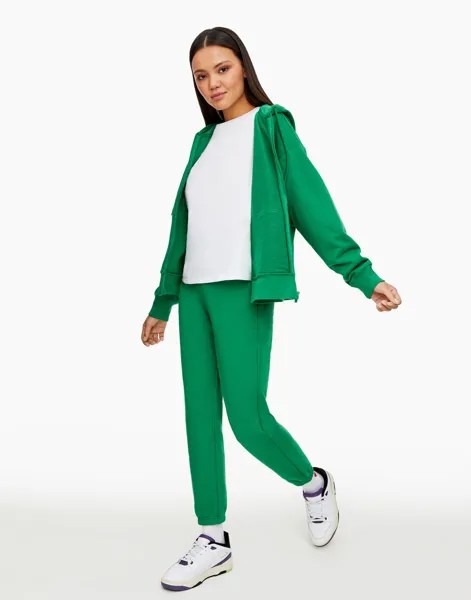 Спортивные брюки женские Gloria Jeans GAC020440 зеленые S/164