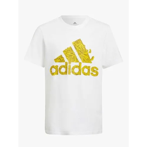 Футболка adidas, размер 116, белый