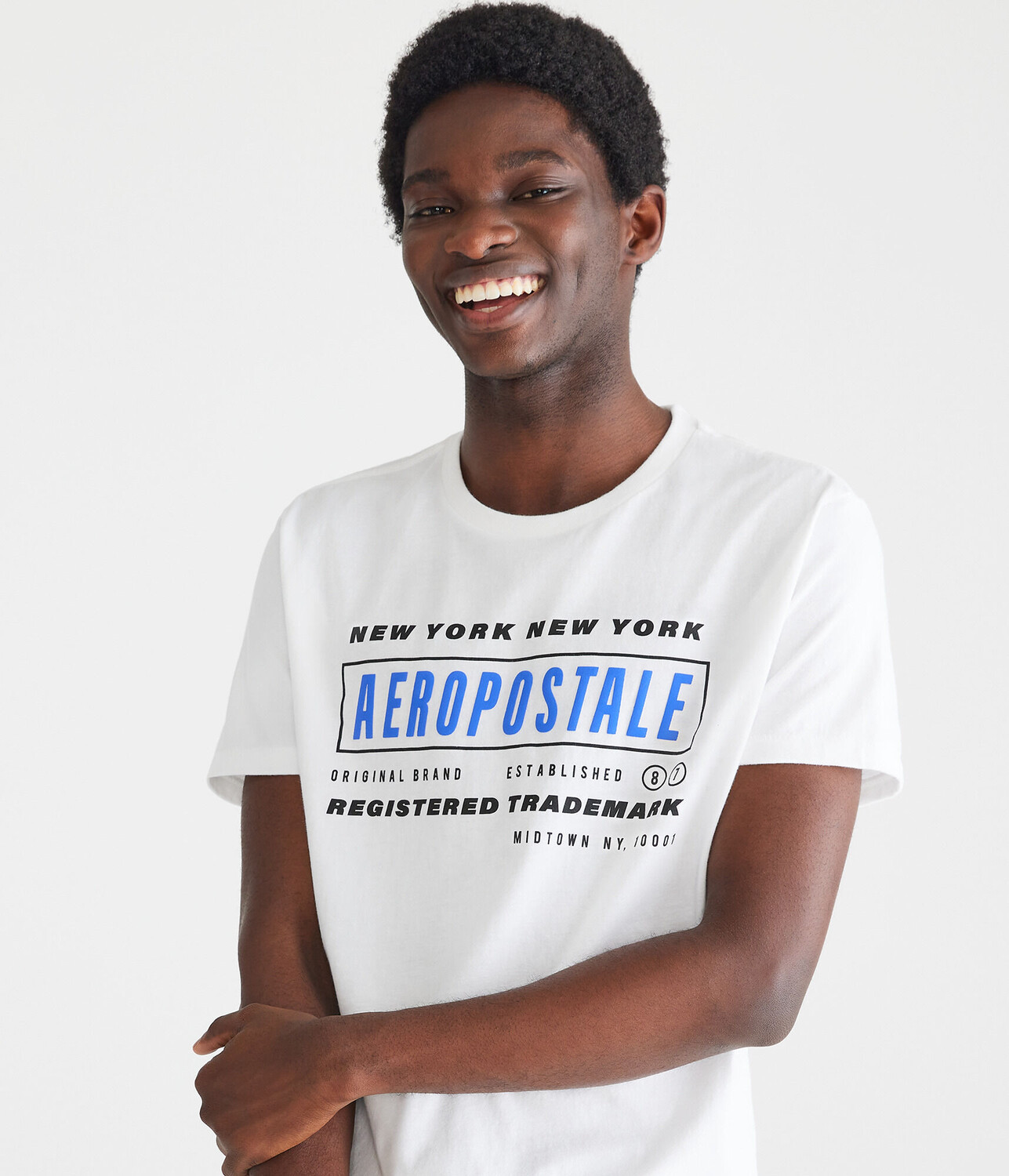 Футболка с логотипом New York Box Aeropostale, белый