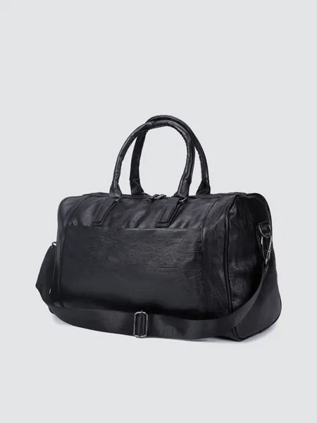 Дорожная сумка мужская JOURNEY 081 черная, 29х49х20 см