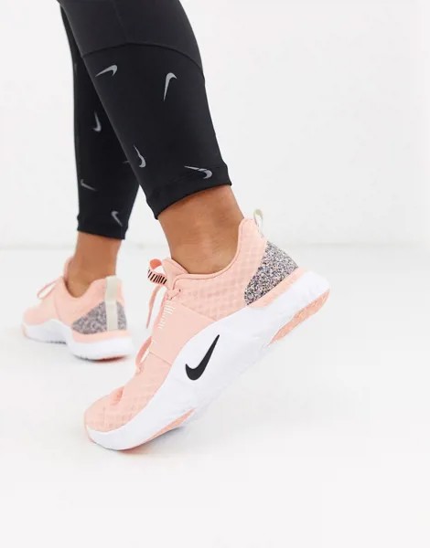 Розовые кроссовки Nike Training renew TR 9-Розовый