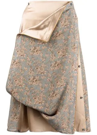 Y/Project шелковая юбка с цветочным принтом