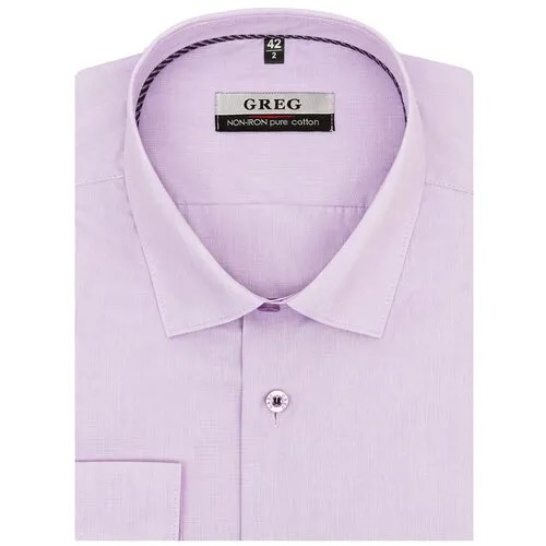 Рубашка GREG, размер 174-184/39, сиреневый