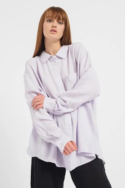 Рубашка с мятым рисунком Gap, сиреневый