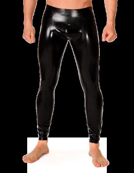 Латексные брюки, брюки без молнии, черные сексуальные мужские леггинсы, фетиш, резиновые брюки, Клубная одежда для влажного образа S/M/L