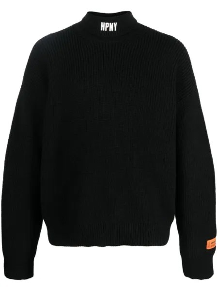 Heron Preston шерстяной джемпер HPNY с вышитым логотипом, черный
