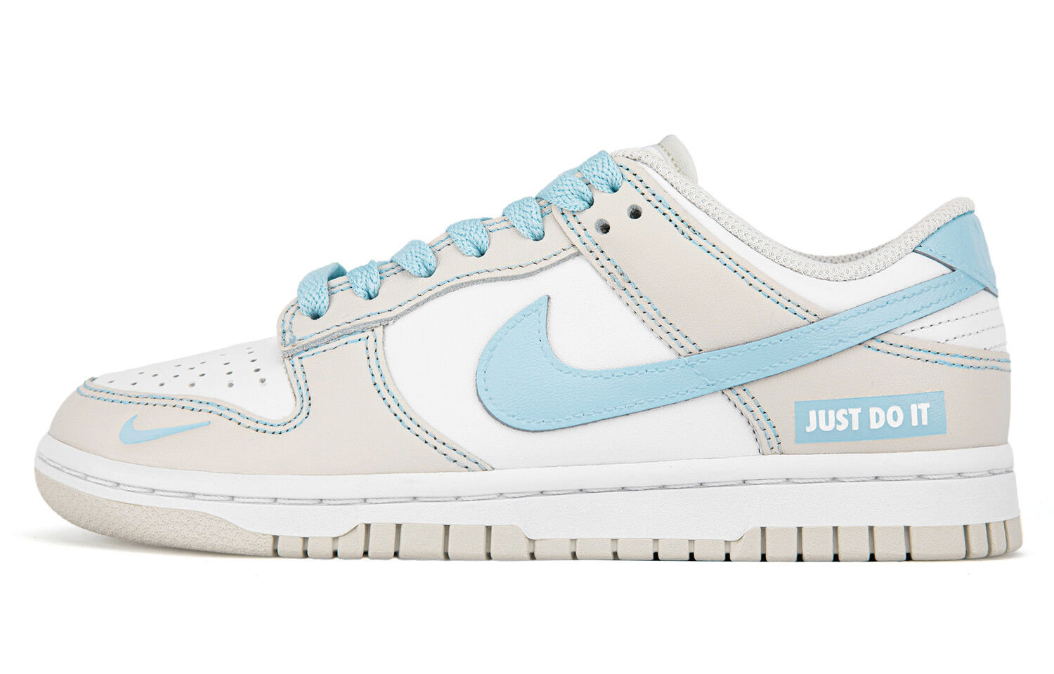 Кроссовки Nike Dunk Skateboarding Shoes Unisex Low-top Beige/Blue, бежевый/синий