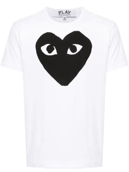 Comme Des Garçons Play футболка из хлопка с логотипом, белый