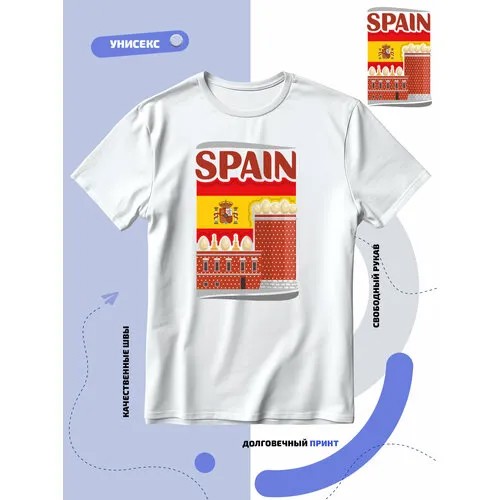 Футболка SMAIL-P флаг Испании-Spain и достопримечательность, размер XXL, белый