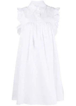 MM6 Maison Margiela платье-рубашка с оборками