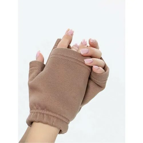 Митенки HIGH TEMP, размер ONE SIZE, Шоколадный