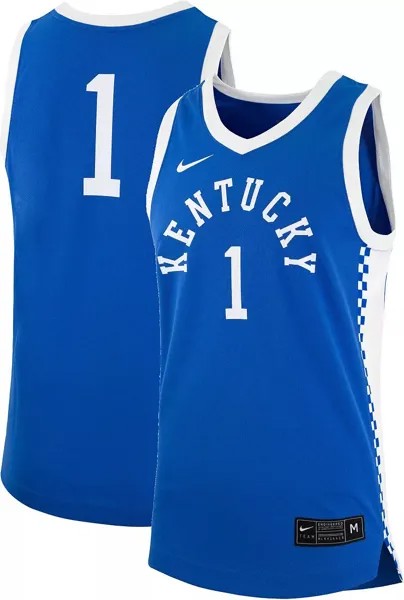Женская синяя баскетбольная майка Nike Kentucky Wildcats #1