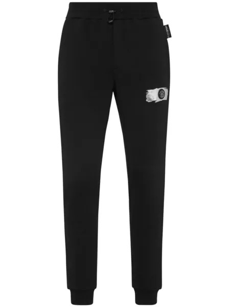 Plein Sport спортивные брюки из джерси с логотипом, черный