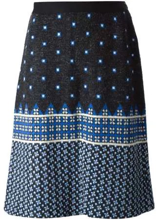 LANVIN Pre-Owned вязаная жаккардовая юбка