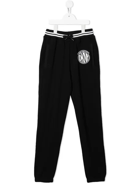 Dkny Kids спортивные брюки с нашивкой-логотипом