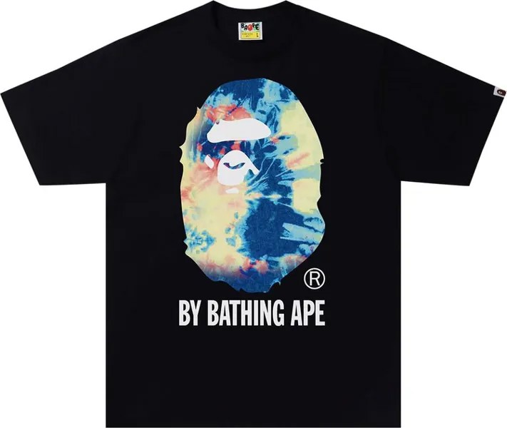 Футболка BAPE Tie Dye By Bathing Ape Tee 'Black/Multicolor', черный