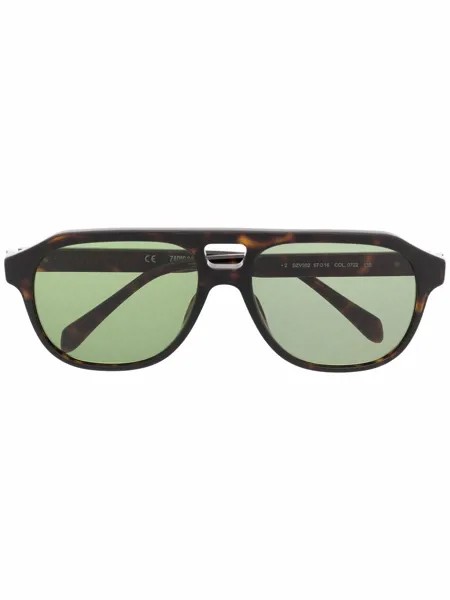 Zadig&Voltaire солнцезащитные очки-авиаторы черепаховой расцветки
