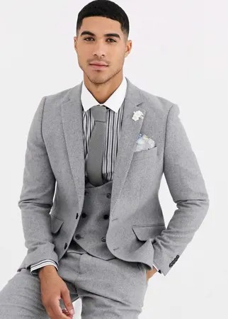 Приталенный пиджак с добавлением шерсти Gianni Feraud Winter Wedding-Серый