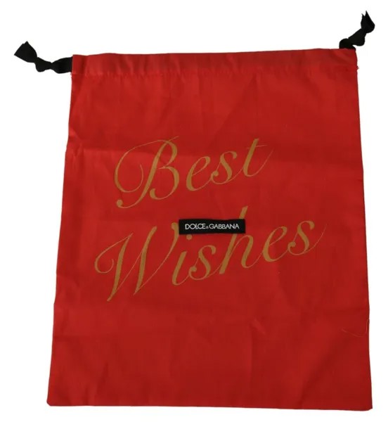DOLCE - GABBANA Сумка-пылесборник Красная сумка для обуви с логотипом Best Wishes 34см x 28см