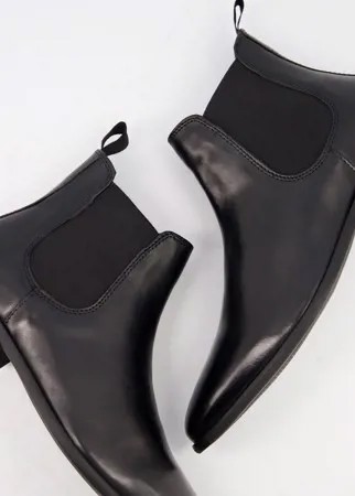 Классические кожаные ботинки челси черного цвета Silver Street-Черный цвет