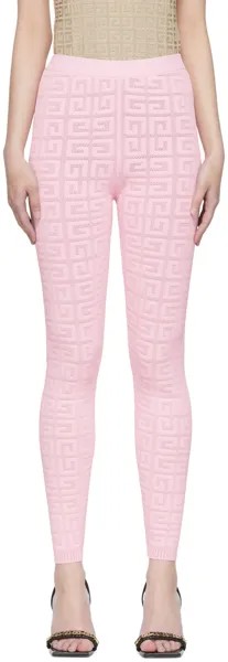 Розовые леггинсы из вискозы Givenchy