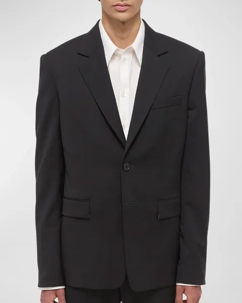 Мужской классический шерстяной пиджак Helmut Lang, цвет Black