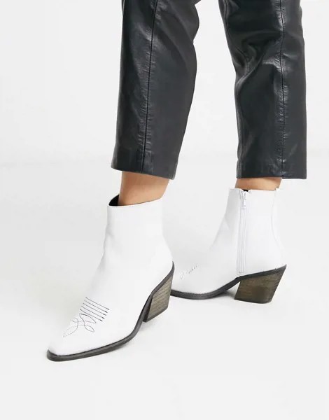 Кожаные ботинки в ковбойском стиле Vero Moda-Белый