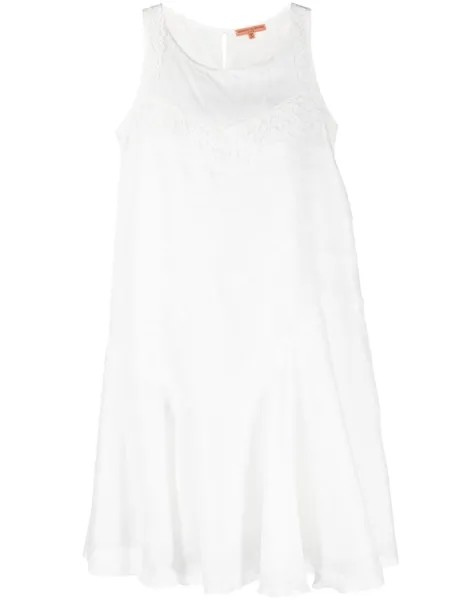Ermanno Scervino платье-трапеция с кружевом, белый
