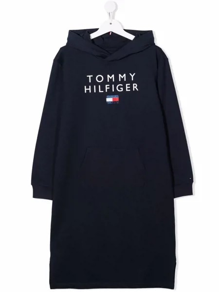 Tommy Hilfiger Junior платье-толстовка с логотипом