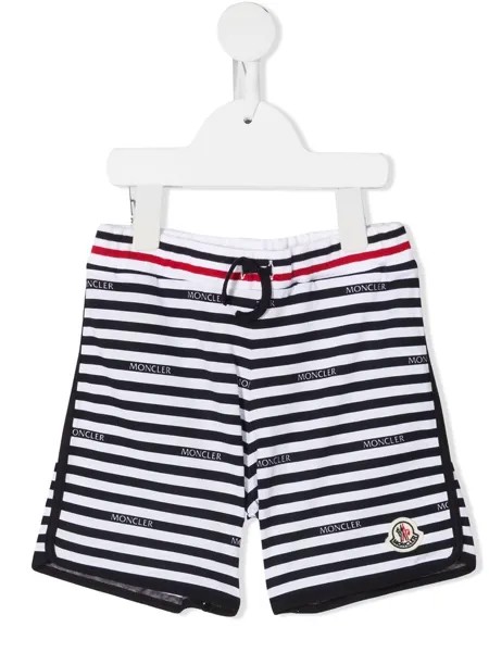 Moncler Enfant спортивные шорты в полоску