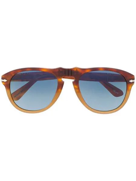 Persol солнцезащитные очки-авиаторы черепаховой расцветки