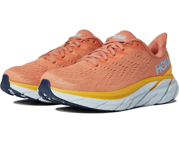 Кроссовки Hoka Women's Clifton 8, цвет Sun Baked/Shell Coral