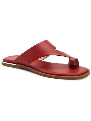 Женские кожаные сандалии ALFANI с красным кольцом Freddee Square Toe Slip On Leather Sandals 9,5 W