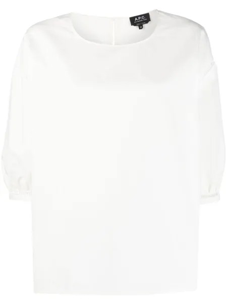 A.P.C. блузка Georgia с перфорацией, белый