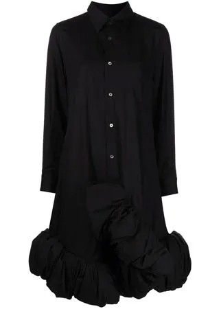 Comme Des Garçons удлиненная рубашка с оборками