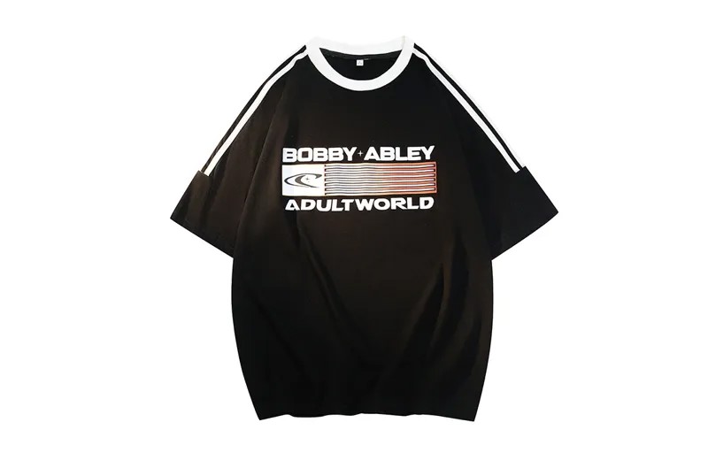 Футболка унисекс BOBBY ABLEY, Комплект из двух штук (темно-синий + бордовый).
