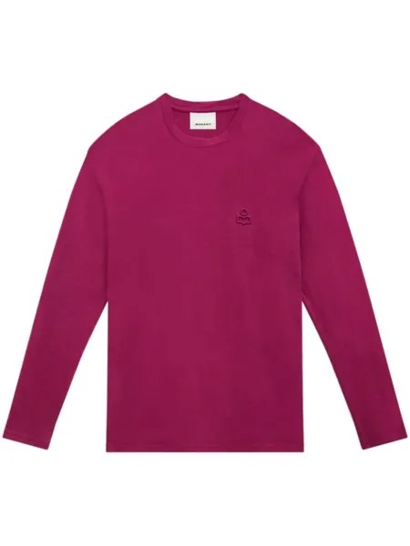 MARANT лонгслив с вышитым логотипом, фиолетовый