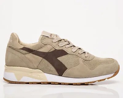 Diadora Trident 90 Canvas Мужские Бежевые Оксфорды Низкие Повседневные Кроссовки Обувь