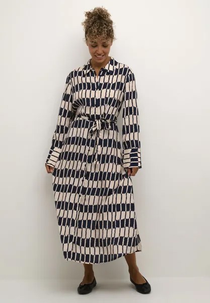 Платье макси CRFRIDA Cream, цвет navy eggnog print