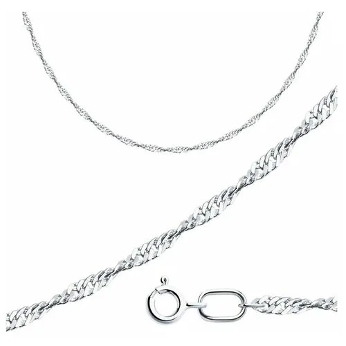 Цепь Diamant, серебро, 925 проба, родирование, длина 50 см, средний вес 4.08 г