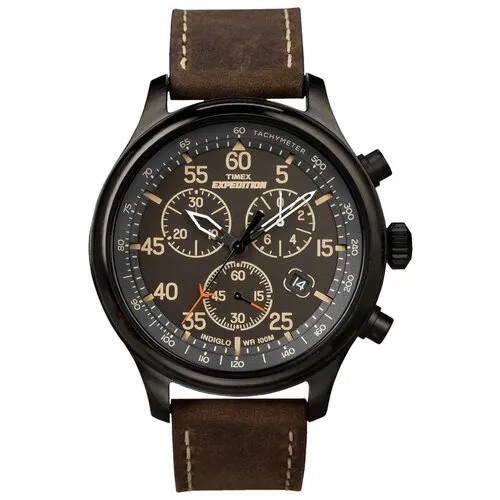 Наручные часы TIMEX Expedition, черный, коричневый