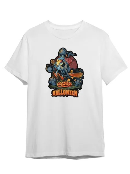 Футболка унисекс СувенирShop Хеллоуин/Halloween/Тыква/Зомби 31 белая 2XL