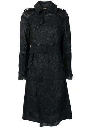 Comme Des Garçons Pre-Owned двубортное пальто с вышивкой