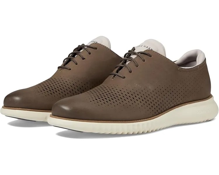 Оксфорды Cole Haan 2.Zerogrand Laser Wing Tip Oxford Lined, цвет Truffle/Ivory Nubuck Upper