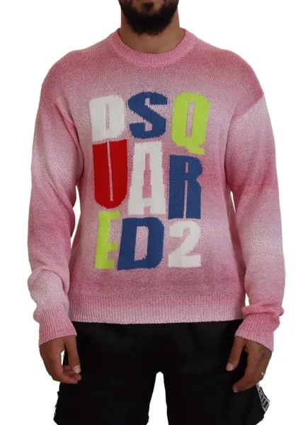 Свитер DSQUARED2, разноцветный шерстяной вязаный мужской пуловер IT48/US38/M, рекомендованная цена 570 долларов США